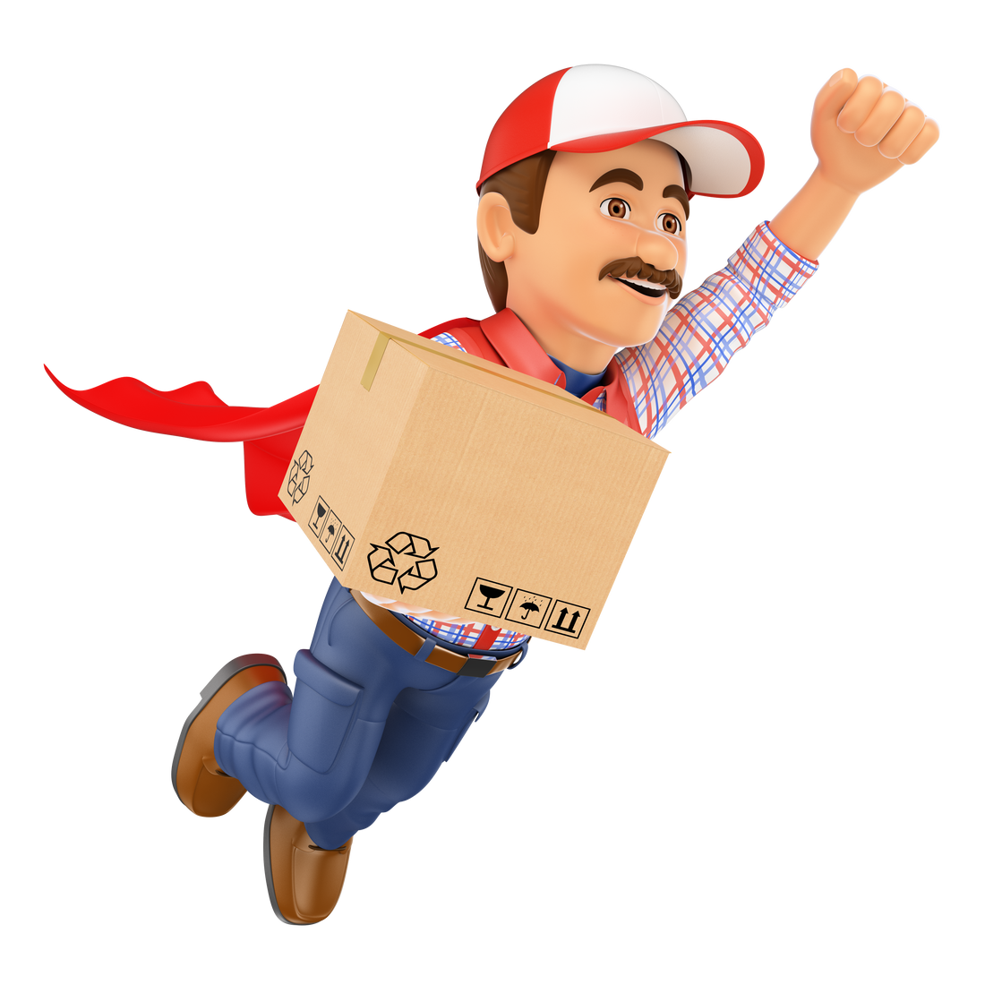 3D Super Delivery Man